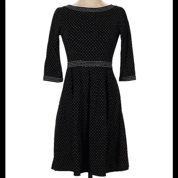Max Studio Dresses & Skirts - Max Studio - Black and Cream Micro Dot Dress